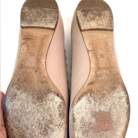 Chloe Lauren Ballerina Flats in Beige “Pink Tea” Size 39  8 1/2 - Picture 9 of 13